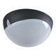 Small Round 240V Polycarbonate Ceiling Light - Black Trim / E27 Small Round 240V Polycarbonate Ceiling Light - Black Trim / E27